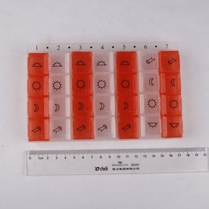 7 jours x 4 boîte à pilules de grande capacité. Boîte à pilules hebdomadaire, système d'organisation pour les suppléments de médicaments et les vitamines - Product Image 5
