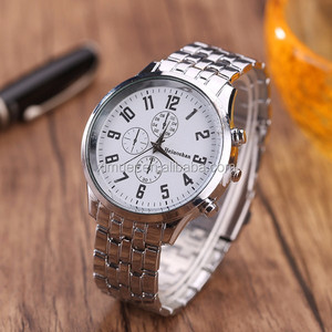 Wholesale Factory Stainless Steel Watch Silver Quartz Watch - Product Image 1