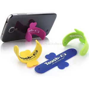 Logo personalizzato autoadesivo variopinto di schiaffo del silicone cellulari accessori One Touch U supporto del basamento