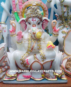 Estatua de Ganesha en Mármol de Makrana - Product Image 1