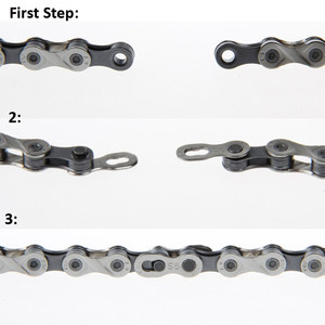 YOUME 1 Paire (2 pièces) de connecteurs rapides de chaîne de vélo en acier argenté, durables et légers, pour maillons maîtres 7/9 vitesses - Product Image 3