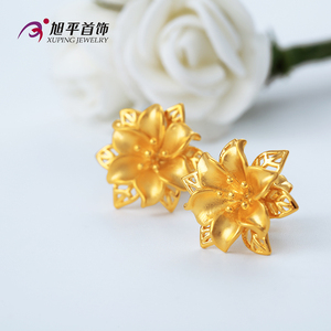Joyeria <span class=keywords><strong>Xuping</strong></span> or 24K innovante fleur boucles d'oreilles pour les femmes - Product Image 4