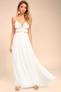 Vestido Casual Blanco sin Espalda para Mujer, Diseño Personalizado de Fábrica Lancai, Vestido Maxi Elegante sin Mangas para Cumpleaños - Product Image 4