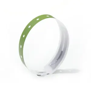 Green MIFARE Plus 1K wrist band paper rfid wristband for printer