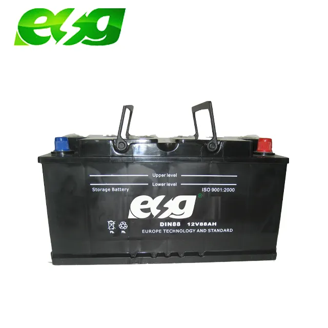 ESG 12V 88AH 자동차 배터리 건조 배터리 긴 수명 깊은 사이클 충전식 봉인 된 자동차 배터리