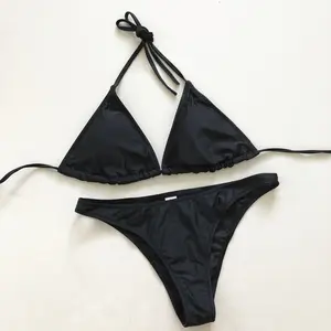 Biquíni sólido 2023 Sexy mulheres Bathing Suits Brasil duas peças maiôs Mulheres cintura alta tanga swimwear beachwear
