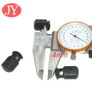 पोम मैट ब्लैक कॉर्ड लॉक निकल-मुक्त गोल प्लास्टिक स्टॉपर 23x35 मिमी कॉर्ड के लिए 2 छेद के साथ - Product Image 4