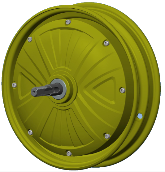 DM-210 10 Inch Electric Car Wheel Single Shaft Hub Motor