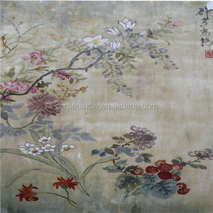 Thiết Kế Của Bạn Floral Pattern Home Sử Dụng Hand Made <span class=keywords><strong>Carpet</strong></span> Hand Khắc Thảm - Product Image 4