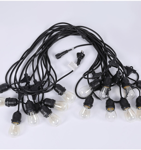 Cable de goma E27, tira de bombillas LED, decoración de fiesta, boda, Navidad, iluminación led - Product Image 1