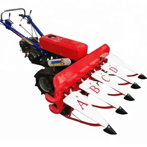 Tangan Berjalan Tipe 4G120 Self Propelled Beras Reaper Mesin 6 Hp Bensin Engine Power Tiller Traktor Reaper Harga Pakistan