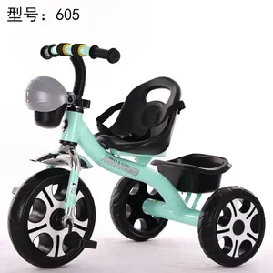 Triciclo de tres ruedas para bebé, triciclo de 3 a 5 años para niño, triciclo verde con precio barato