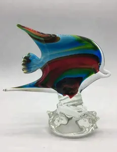 Escultura de vidrio soplado personalizada, gran tamaño, hermoso, muchos colores