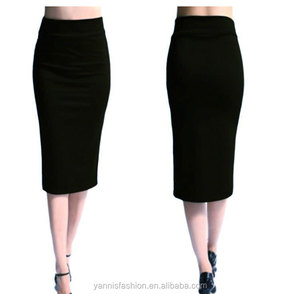 Matita A Vita alta del Pannello Esterno Più Il Formato Stretto Aderente Donne di Modo Midi <span class=keywords><strong>Gonna</strong></span> Rosso Nero Della Fessura delle Donne del Pannello Esterno di Modo Jupe femme S - 2XL - Product Image 6