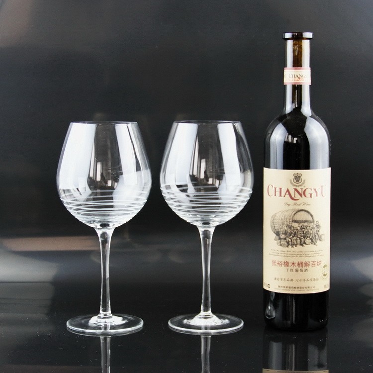 Wholesale Wine Glass and Champagne Glasses Lead Free Crystal Glass Burgundy Goblet