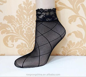 Chaussettes en résille noire, chaussettes élégantes et transparentes - Product Image 2