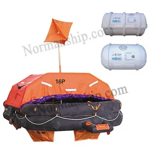 قارب نجاة قابل للنفخ يسع 15 شخصًا، متوافق مع معايير SOLAS للسفن البحرية - Product Image 1