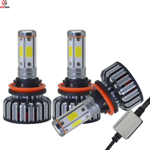 Weiyao 4000lm Cada bombilla led faro nuevo diseño V18s <span class=keywords><strong>4</strong></span> lados chip cob faro venta al <span class=keywords><strong>por</strong></span> mayor - Product Image 1