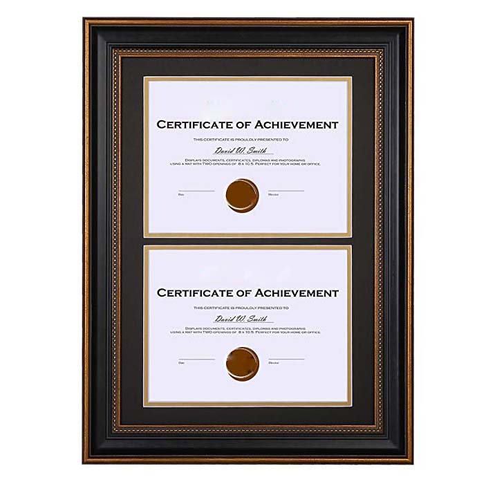 Picture Frames Home Décor Home Glass CroftLux Double Diploma Frame Gray