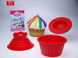 Paquete de 3 moldes gigantes de silicona para cupcakes, conjunto de utensilios para hornear de silicona, como se ve en la tv - Product Image 5