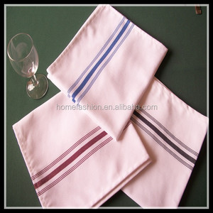 ร้านอาหารผ้าเช็ดปาก (6.4 ออนซ์, 7.2 ออนซ์) สีฟ้า, สีแดง, สีดำ, แถบ burgundy ที่กำหนดเอง