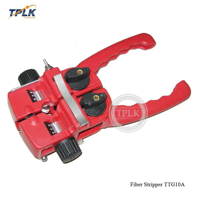 TTG-10A en y LO LARGO Cable de fibra funda Stripper cortadora de corte de cable de fibra óptica de la herramienta