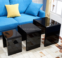 Table latérale empilable en acrylique, 10 pièces, tabouret, moderne