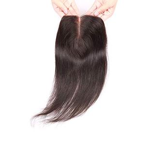 Cina Brasiliano Dei Capelli Di Seta Dritto 4*4 Chiusura Del Merletto Con I Capelli Del Bambino Nodi Candeggiati - Product Image 3