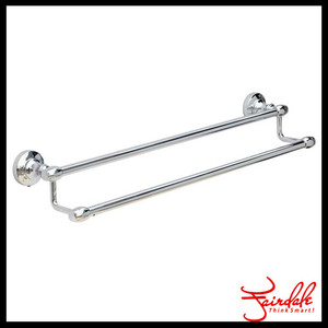 cuarto de baño accesorios de aleación de zinc <span class=keywords><strong>chome</strong></span> acabado de doble barra de la toalla - Product Image 1