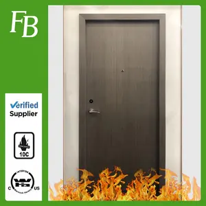 Fire Rated Wooden Hotel Doors 90 Minute Fire Rated Wood Doors For Hotel Guestroom Entry