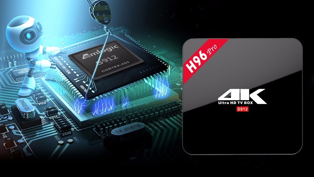 Amlogic S912 H96 PRO android 7.0 tv box 4 gb ram 16 gb rom android tv box con kodi 17.0
