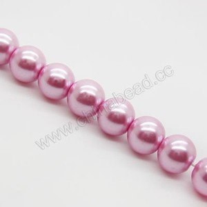 Moda 4 mmm de vidrio cuentas de perlas, perlas de imitación cuentas, de color rosa perla perlas para la fabricación de joyas - Product Image 2