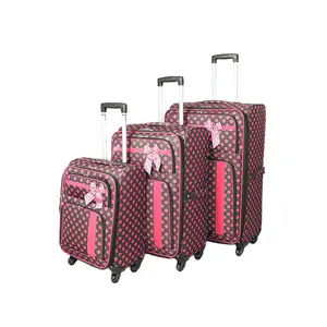 En polyester souple de haute qualité 3 pcs sur valise chariot bagages sac ensemble