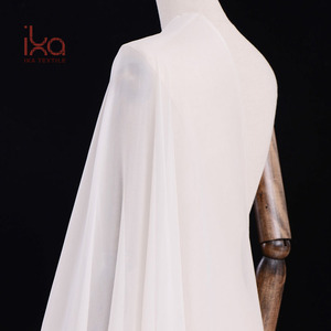 Tessuto Chiffon Nero 100% Organico in Seta Leggera Tinta in Tinta Unita di Alta Qualità per Abiti da Sposa e Vestiti - Product Image 5