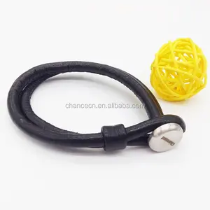 High quality custom genuine lamp leather rope bracelet