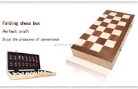30 yıl fabrika FSC sıcak ahşap satranç oyunları set katlanır satranç tahtası