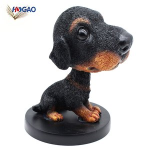 Fatti a mano infanzia commercio all'ingrosso di <span class=keywords><strong>memoria</strong></span> animale sveglio statuette in resina cani per Auto decorazione di testa bobble - Product Image 4
