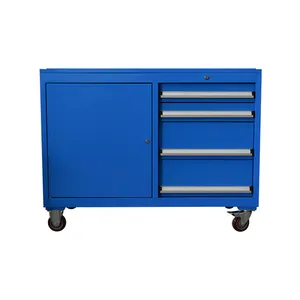 Workshop garage factory steel mobile storage tool cabinet cart and trolley with pegboard and drawers