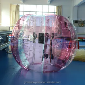 Manufacturing 0.7mm TPU 1.5m diameter striped color inflatable bubble ball bubble soccer for adults