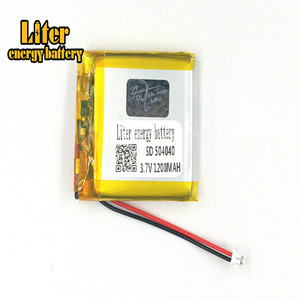 Plug 1,5-2 p 3,7 V 504040 1200 mAh rechargeable LiPo battery solar Li ion polymer lithium battery with PCM - Product Image 2
