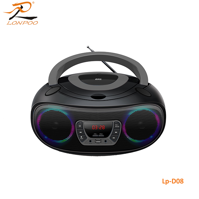 2023 New Arriving Dab Radio Clock Boombox Optional with Led Speaker Light