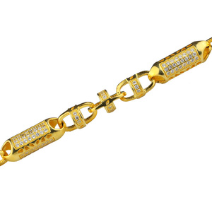 Iced out chaîne en or de 14 k hommes collier dubai nouvelle conception de <span class=keywords><strong>la</strong></span> chaîne d'or pour les hommes - Product Image 1