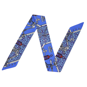 Sciarpa in seta Twill con nastro lungo stampato da donna <span class=keywords><strong>per</strong></span> <span class=keywords><strong>capelli</strong></span> piccola borsa sciarpa - Product Image 4