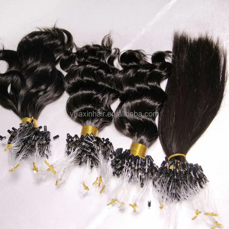 Trade assurance 100%hair factory 1gram strand cheap micro ring bead ombre hair extensions manufacture