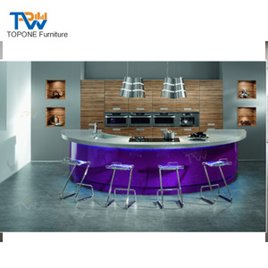 Meia redonda curvada cor roxa casa móveis <span class=keywords><strong>bar</strong></span> contador <span class=keywords><strong>design</strong></span> com pia - Product Image 1