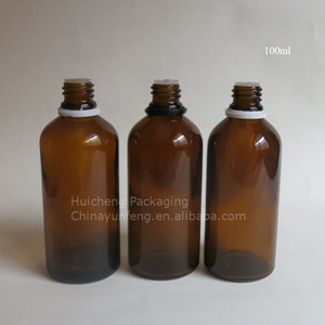 100 ML botellas de vidrio ámbar con pisón eveident tornillo tops para <span class=keywords><strong>el</strong></span> cuerpo contenedor de aceite - Product Image 3