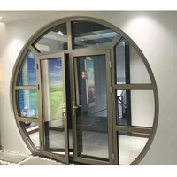 Taille de conception incurvée moderne personnalisée 2.0mm d'épaisseur porte de maison double modèle de porte à battant en aluminium