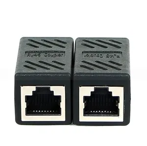 Computer Television Network Extender RJ45 Female Adapter 8P8C Internet Cable Connector