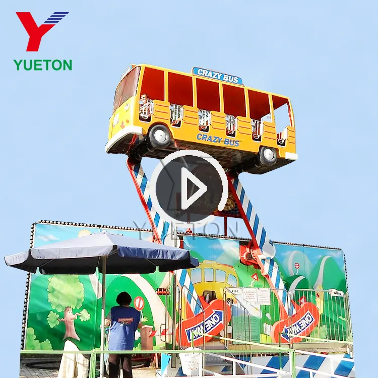 Design Innen Amusement Park Attraktion Ausrüstung Spiele Top Spaß Reitet Crazy Bus