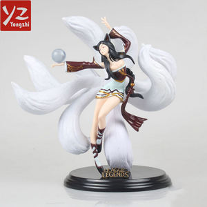 League of Legends acción figura el zorro <span class=keywords><strong>de</strong></span> nueve colas <span class=keywords><strong>de</strong></span> ahri personalizar realista famosa juegos LOL Hero PVC 1/6 - Product Image 1